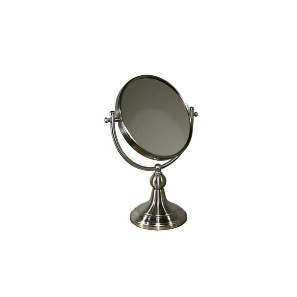 Homeroots Vintage Rotating Chrome 5X Magnification Vanity Mirror, Silver 468361